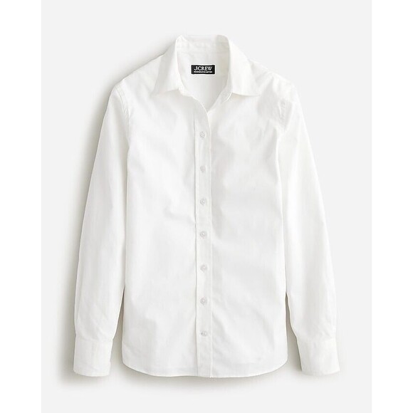 J.Crew Tall  Wren slim Long Sleeve shirt in stretch cotton poplin NWT Size 6T - Picture 4 of 8